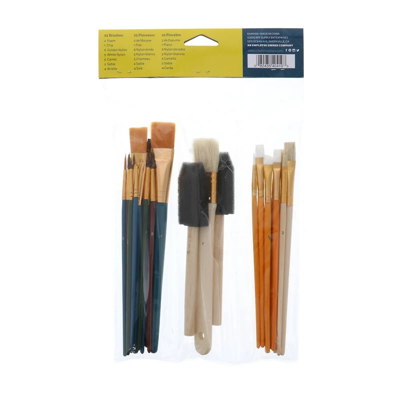 Art Alternatives Bag o' Brushes 25 Piece Set
