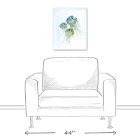 Jellies At Play 16" x 20" Canvas Wall Art