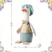 Glitzhome® 15.75" Easter Fabric Boy Duck Figurine