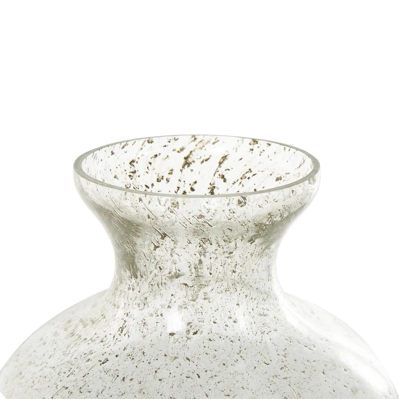 16.5" Clear Speckled Glass Vase