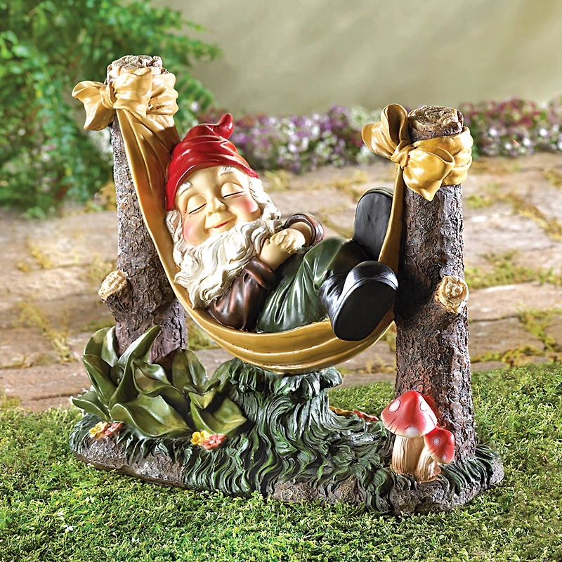 12" Slumbering Garden Gnome Statue