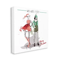 Stupell Industries Who Wore It Best Christmas Fashion Canvas Wall Art
