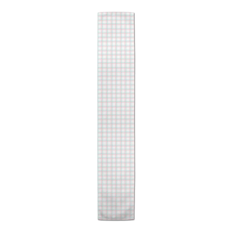 Pink & Blue Grids Indoor/Outdoor Table Runner