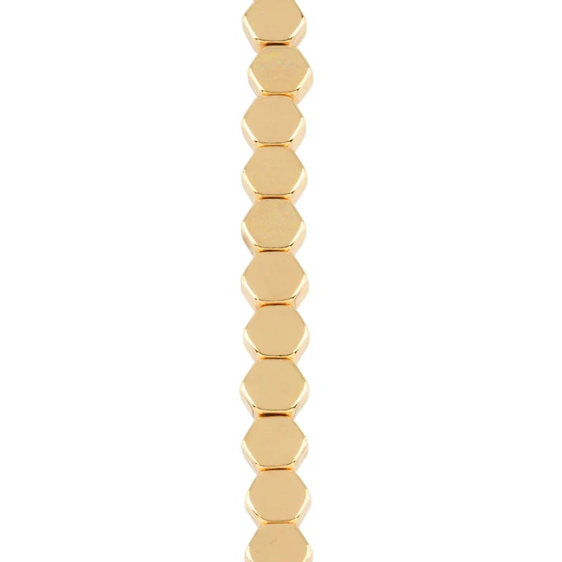 Gold Hexagon Beads, 5.5mm by Bead Landing™