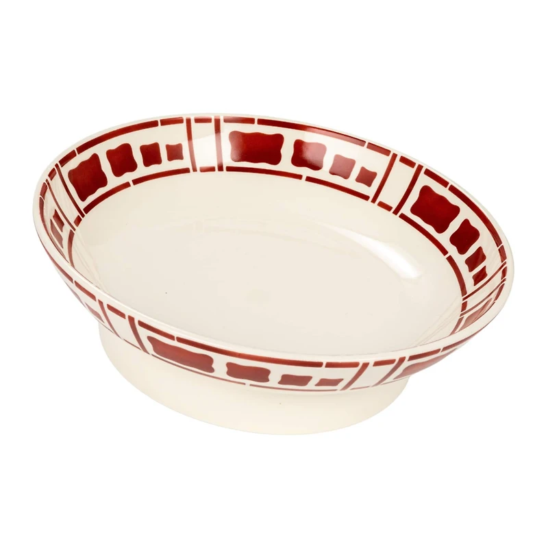 Hello Honey® 8.5" White & Rust Ceramic Footed Bowls, 2ct.