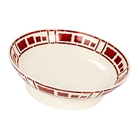 Hello Honey® 8.5" White & Rust Ceramic Footed Bowls, 2ct.