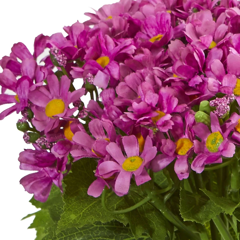 Daisy Artificial Arrangement in Fluted Vase