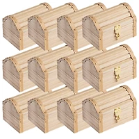 12 Pack: 5" Wood Treasure Chest by Make Market®
