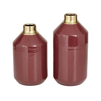 The Novogratz Set of 2" Metal Modern Vase