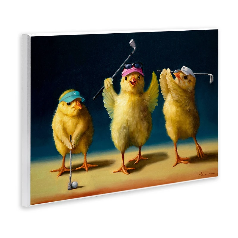 Stupell Industries Golfer Chicks Wearing Sports Visors Golf Clubs Wall Plaque Art