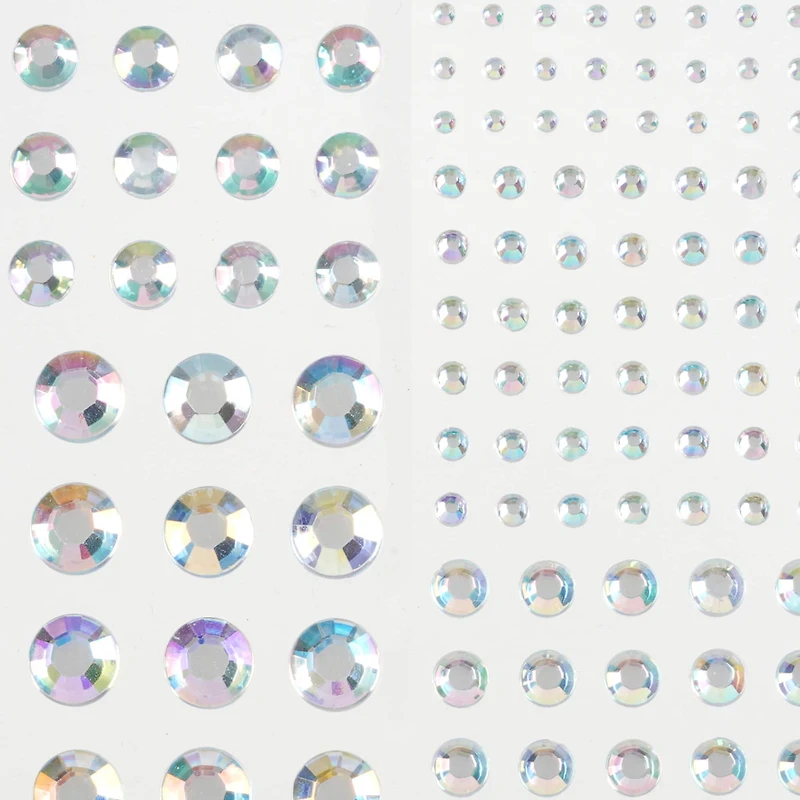 12 Packs: 480 ct. (5,760 total) Iridescent Rhinestone Adhesives by Recollections™