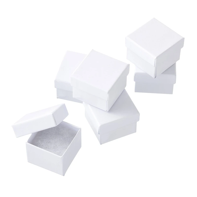 12 Packs: 6 ct. (72 total) White Ring Boxes by Bead Landing™