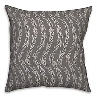 Gray Vine Pattern Throw Pillow 18" x 18"