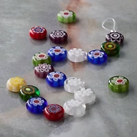 Millefiori Flower Glass Coin Bead Mix by Bead Landing™