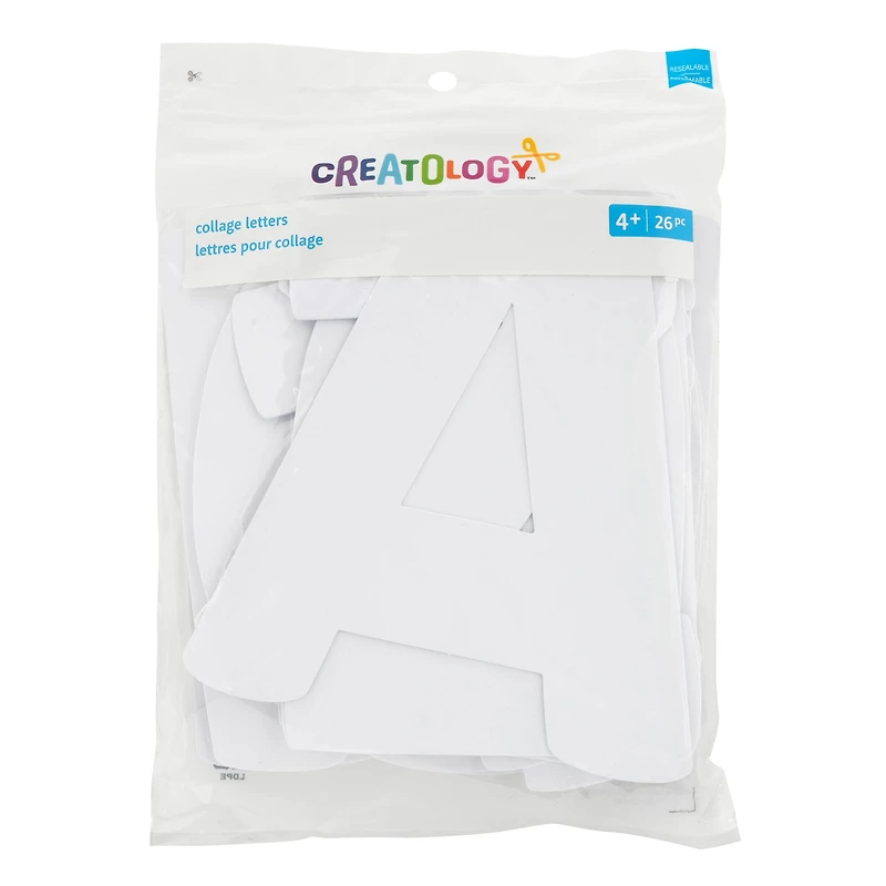 7" White Paper Collage Letters by Creatology™