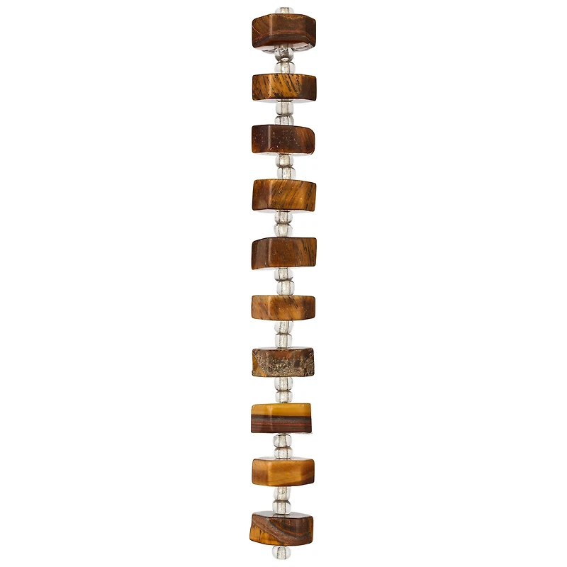 12 Pack: Tiger's Eye Hexagon Beads with Spacers, 12mm by Bead Landing®
