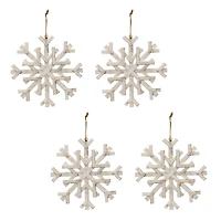 16" Distressed Fir Wood Snowflake