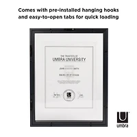 Umbra Black Document 14" x 11" Rectangular Frame