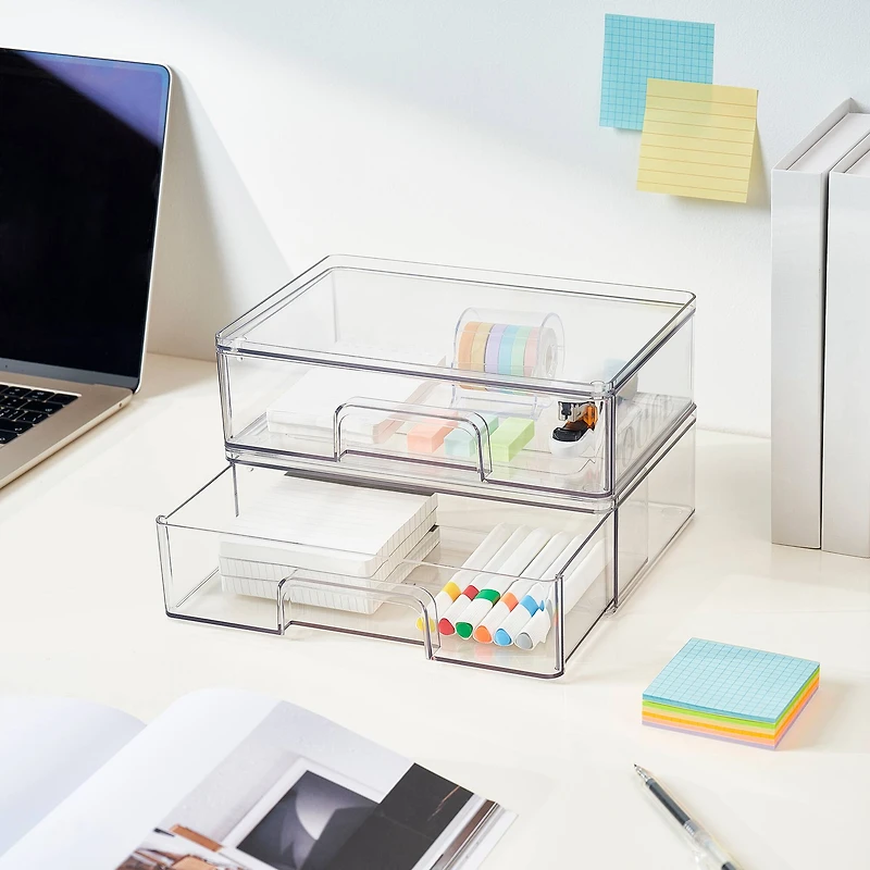 Small Clear Stacking Plastic Drawer by Simply Tidy®