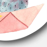 Designart - Cactus Duo In Pink Geometric Pots