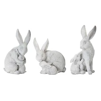 Rabbit With Bunny Set, 4.5", 5.5" & 6"
