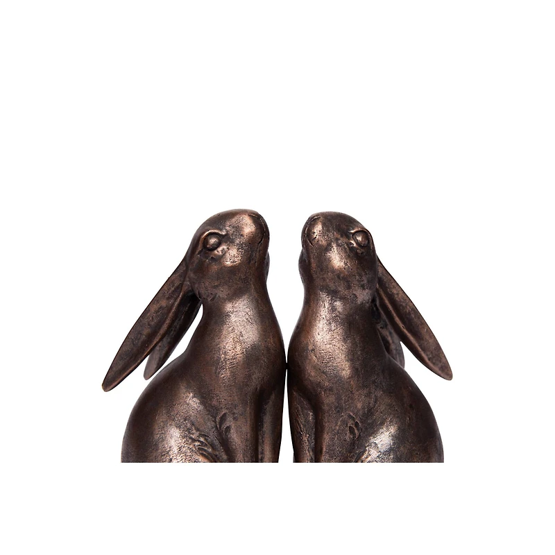 Hello Honey® Bronze Bunny Bookends Set