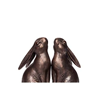 Hello Honey® Bronze Bunny Bookends Set