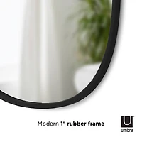 Umbra 24" Black Hub Oval Wall Mirror
