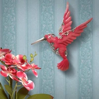 16" Pink Bird Wall Decoration