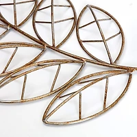 Habitat Decor 33" Gold Eber Leaves Metal Wall Art