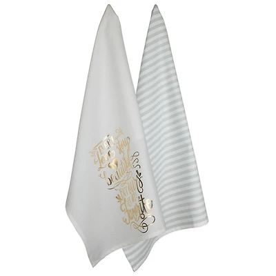 DII® Love Story Printed Dishtowels, 2ct.