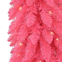 6ft. Pre-Lit Pink Alpine Artificial Pencil Tree, Clear Lights