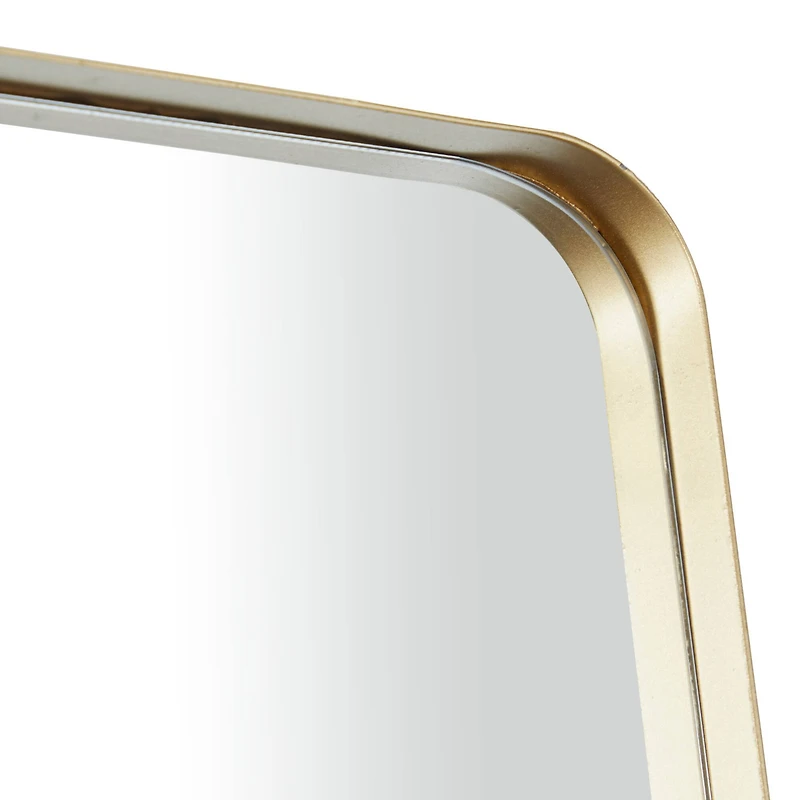 Gold Metal Wall Mirror with Thin Frame 12" x 2" x 48"