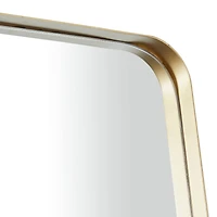 Gold Metal Wall Mirror with Thin Frame 12" x 2" x 48"