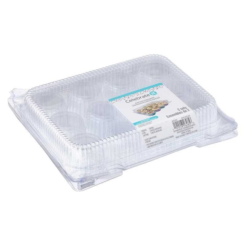 6 Packs: 2 ct. (12 total) 12-Cup Mini Cupcake Clamshells by Celebrate It™