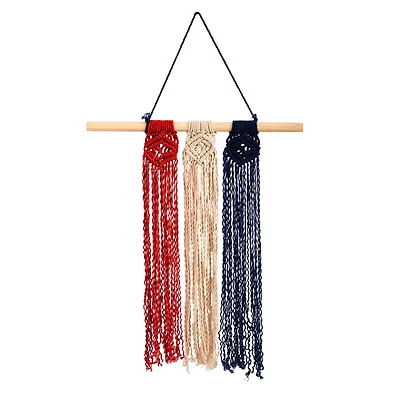 24" Americana Macramé Wall Hanging