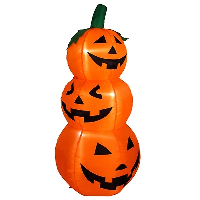 3.5ft. LED Lighted Inflatable Jack-O'-Lantern Trio Halloween Outdoor Yard Decoration