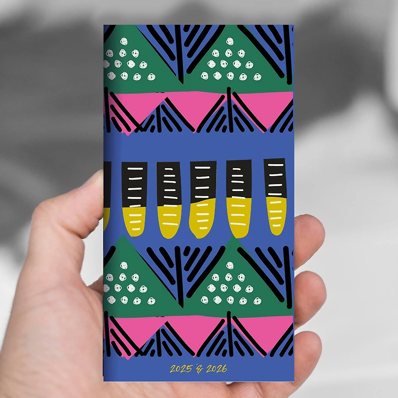 TF Publishing 2025 - 2026 Bright Tribal Small Monthly Pocket Planner