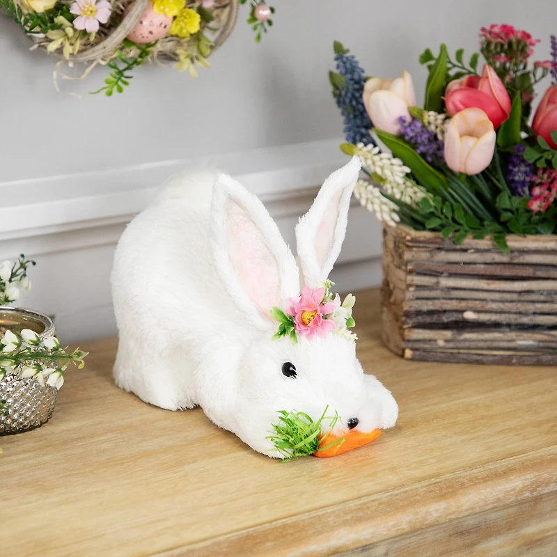 9.25" Easter Rabbit with Carrot Figurine