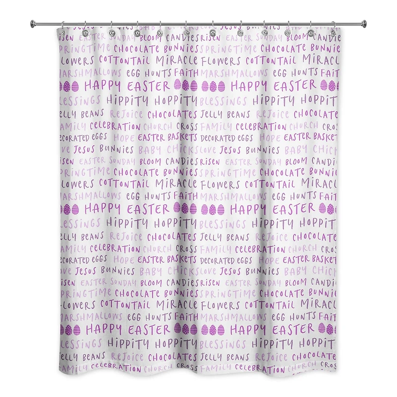 Easter Stuff Purples Shower Curtain 71" x 74" Shower Curtain