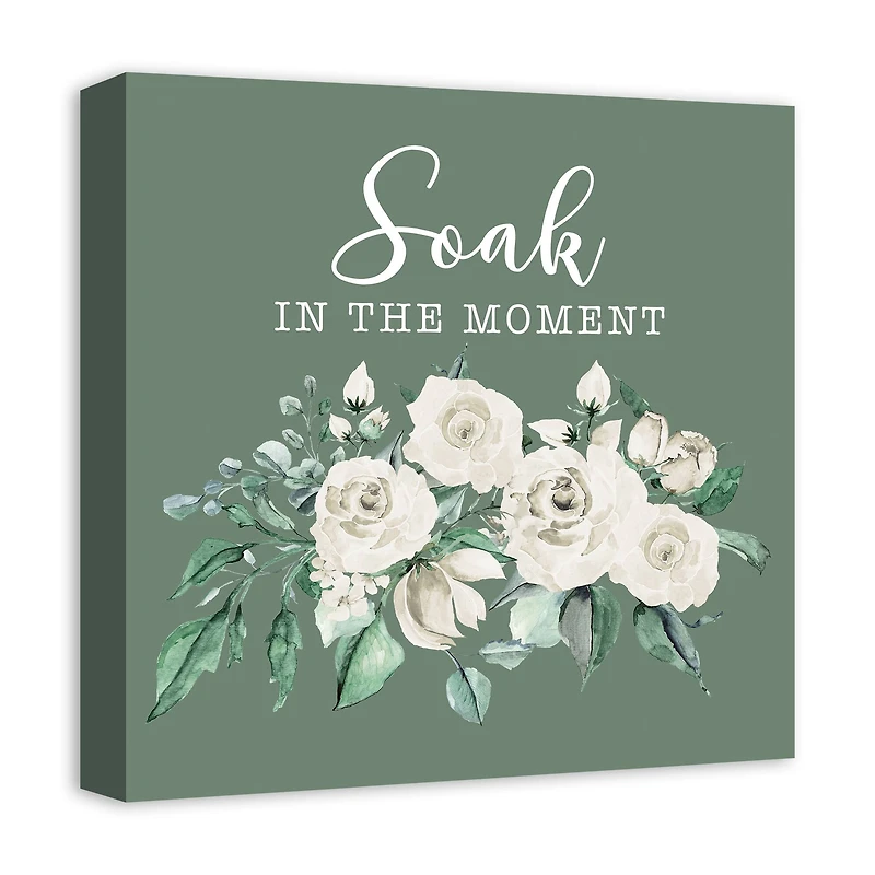 Soak In The Moment 16" x 16" Canvas Wall Art