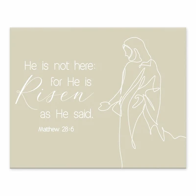 Risen Bible Jesus Easel Back 8" x 10" Tabletop Canvas