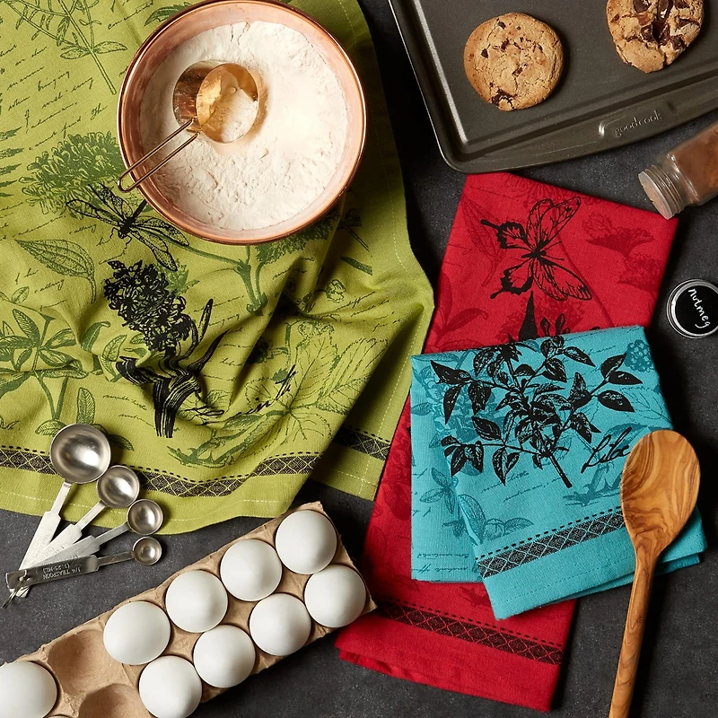 DII® Botanical Print Kitchen Textiles Dishtowel Set