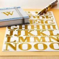 12 Pack: Gold Foil Alphabet Stickers by Recollections™
