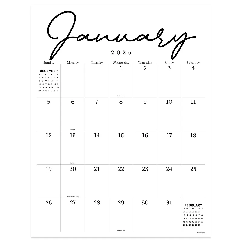 TF Publishing Medium 2025 Art Poster Wall Calendar