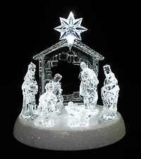 LED Lighted Christmas Nativity Scene - 7.5" - Pure White