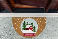 DII® Happy Holidays Snowglobe Doormat