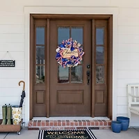 18" America God Shed His Grace on Thee Patriotic Bow Wreath