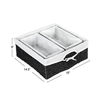 Paper Rope Wicker Basket Set