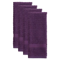 DII® Solid Eggplant Waffle Terry Dishtowel, 4ct.